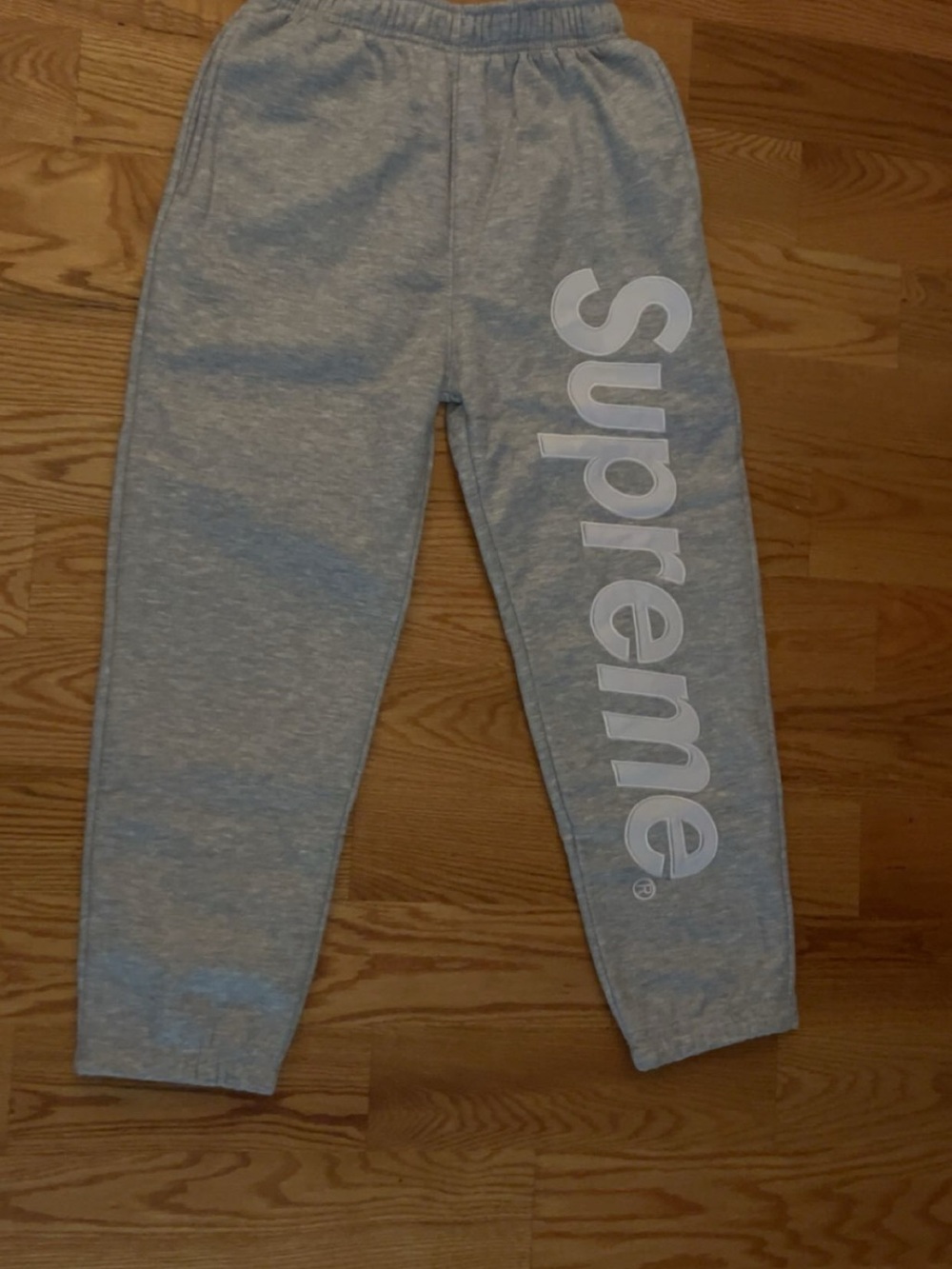 Supreme Gray Logo Sweatpants